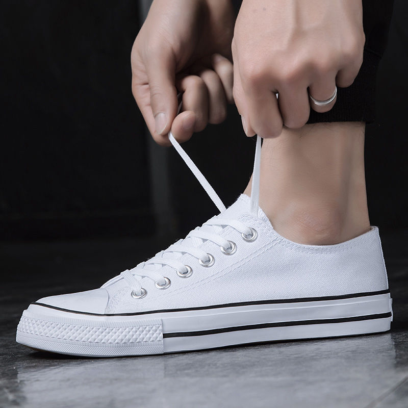 Canvas Shoes Men's Spring and Autumn New Couple's Trendy Harajuku Vintage Men's Casual Shoes Low-top All-match Student Sneakers