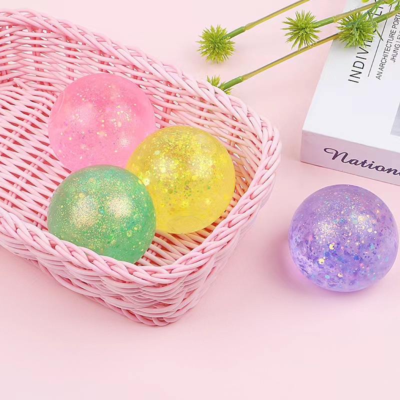 Cross-border maltose filling decompression ball decompression vent crystal ball pinch music slow rebound toy malt suger