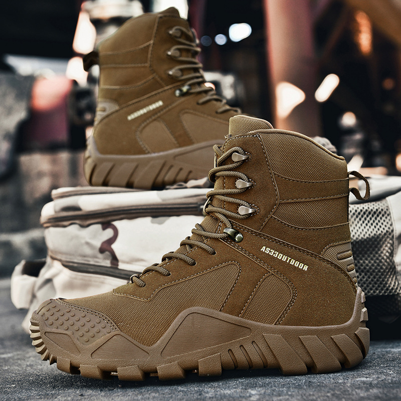 Tactical boots 2023 cross-border large size high-top military boots men's outdoor hiking boots factory direct desert boots a generation of hair