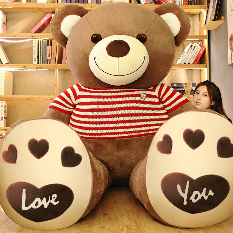 Oversized Teddy Bear Doll Plush Toy Bear Doll Valentine's Day Gift for Girls Dressing Bear