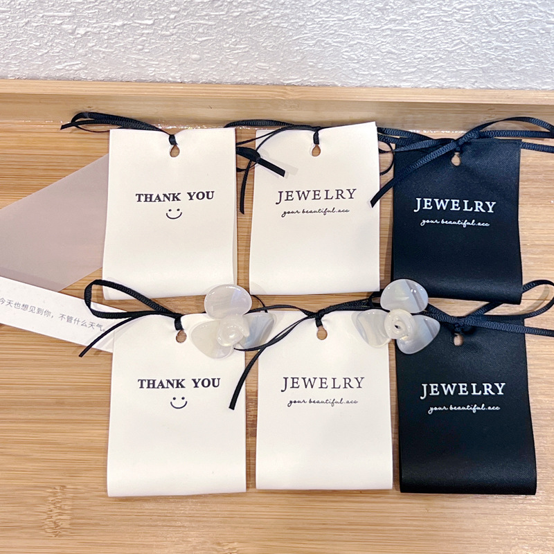 Fabric Earrings Charm Card Cotton Soft Fabric Instagram Style Necklace Earrings Hair Ring High-End Decorative Accessories Packaging Label