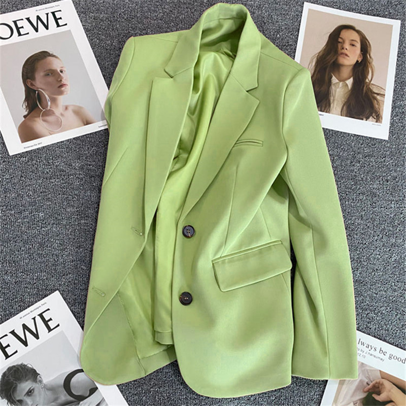 Brown Suit Jacket Women's Korean-style Loose Straight Elegant Slim 2023 Spring and Autumn New Small Suit Top