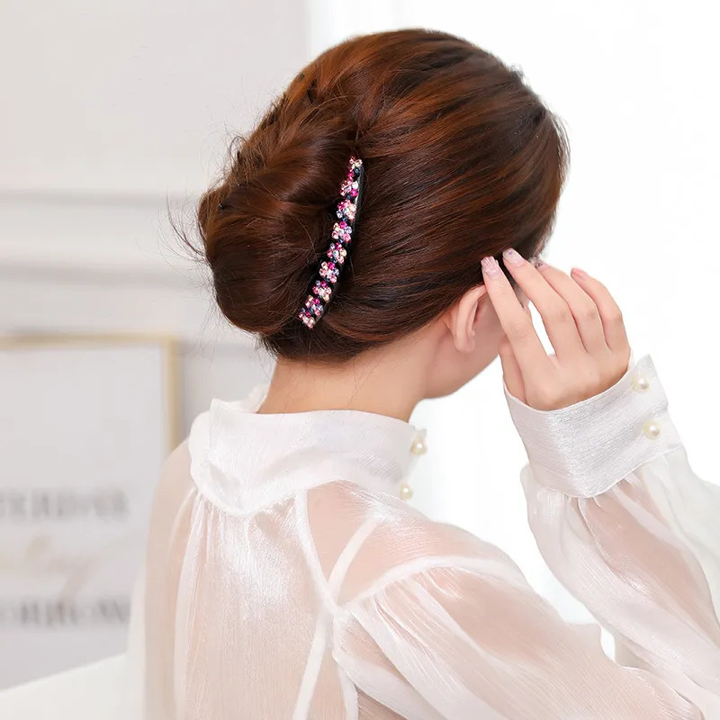 South Korea hair accessories rhinestone hair comb non-slip hairpin hairpin headdress clip top clip for mother accessories comb hair curler