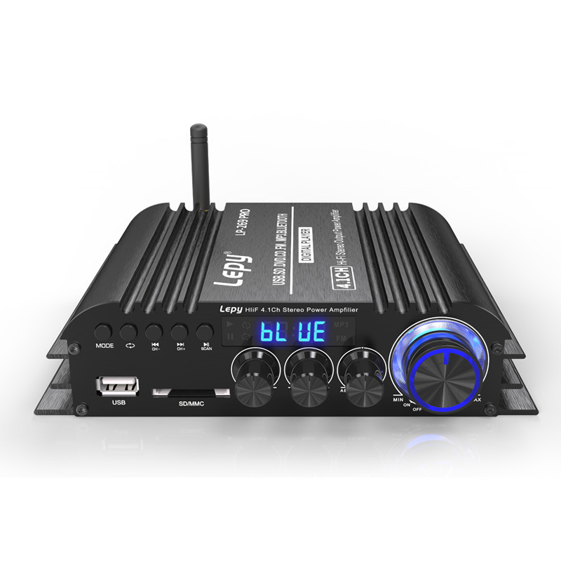 Lepai 4.1-channel power amplifier, Bluetooth, USB SD card playback, subwoofer output port coaxial decoding
