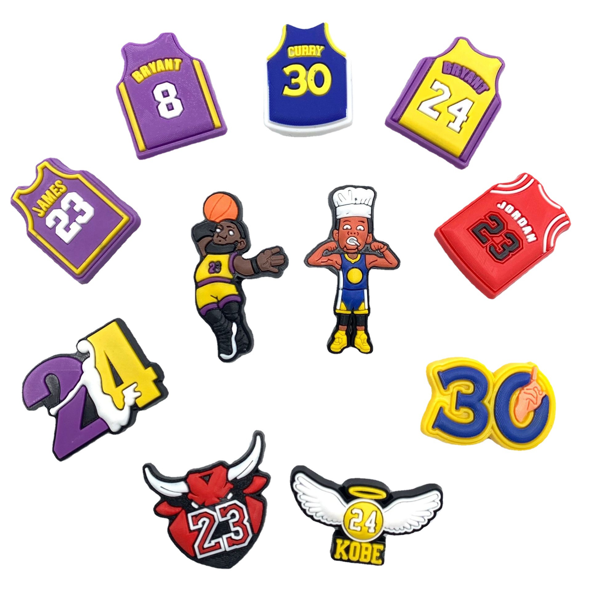 Basketball NBA sneakers flower shoe buckle hole shoes accessories croc Lakers Stephen Currypvc Kobe