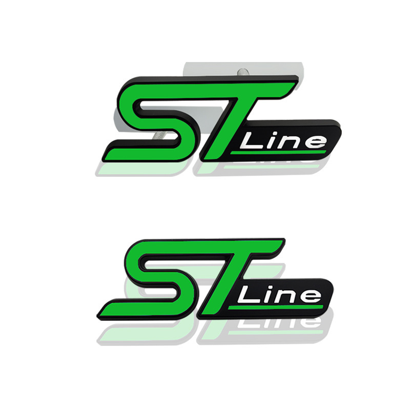 Suitable for Ford Ruiji metal car logo ST sports body tail door logo STline modified car sticker rear logo