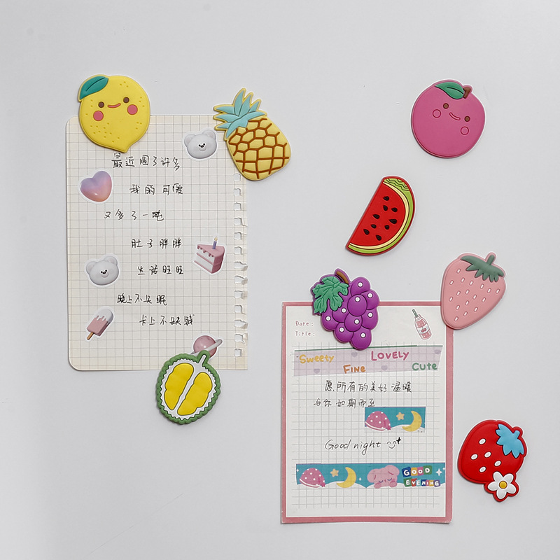 Creative cartoon fruit cute personality refrigerator 3d three-dimensional stickers magnetic stickers magnetic wholesale refrigerator magnets custom