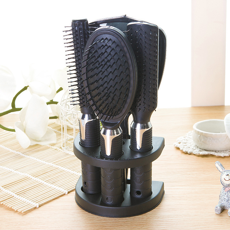Comb Mirror 4 Pieces Combination Set Dormitory Household Easy to Carry Supplies for Men and Women Smooth No Injury No Hair Loss