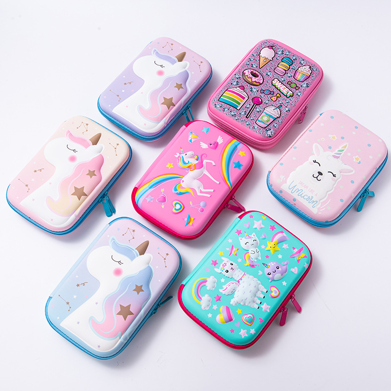 Factory in stock student EVA stationery box cartoon pattern pencil case multifunctional convenient pencil case stationery box