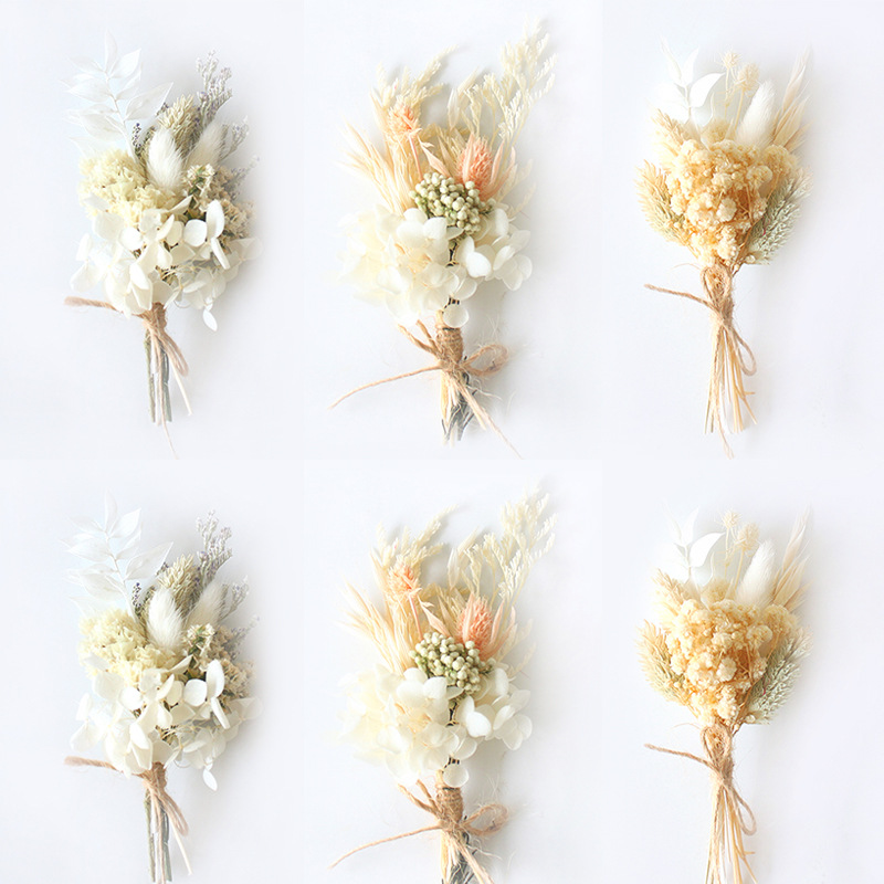 Cross-border Dried Flower Mini bouquet Bride Bridesmaid Wedding Corsage Gift Box Decoration Dried Flower Eternal Flower Accompanying Gift