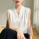 Silk Satin 2025 Spring and Summer Women's New Slim-fit V-neck Wide Shoulder Short Sleeveless Inner Top Camisole