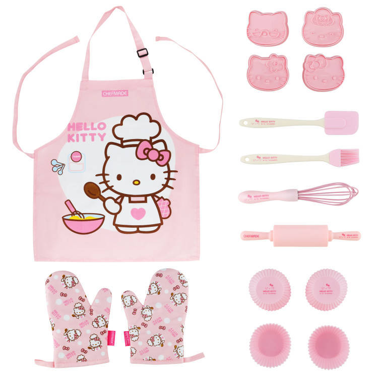 Learning Kitchen KITTY children's parent-child DIY biscuit muffin cake tool suit household baking mold package