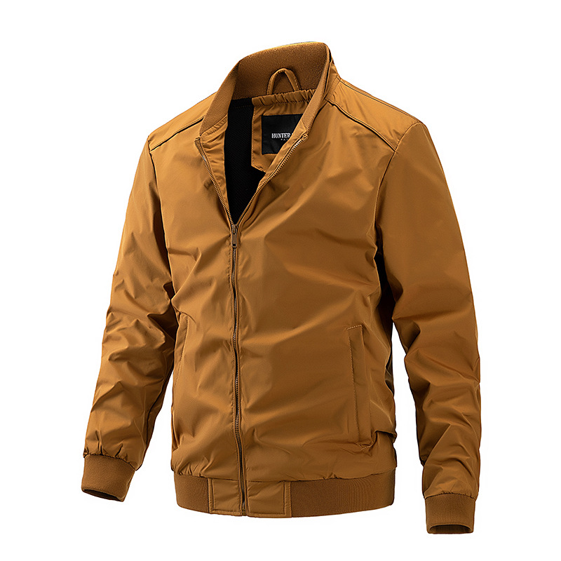 2023 Cross-border Collar Business Men's jacket Casual Thin Baseball Suit jacket Trendy Foreign Trade Men's Clothing