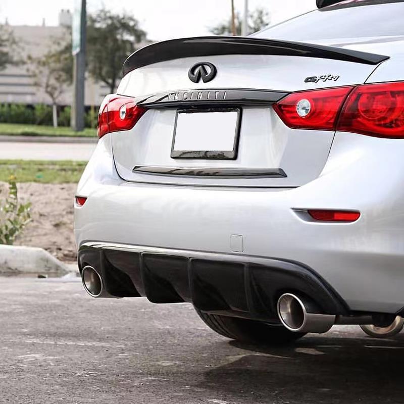 Suitable for 14-22 years Infiniti Q50 Q60 with light carbon fiber rear tail lip rear spoiler front shovel front and rear surround