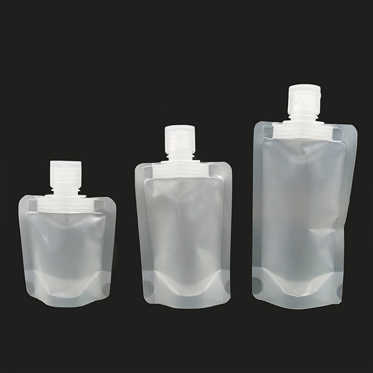 Portable Travel Lotion Packing Bag Cosmetic Shampoo Outgoing Transparent Suction Nozzle Bag Cover Bag Sample Bottle