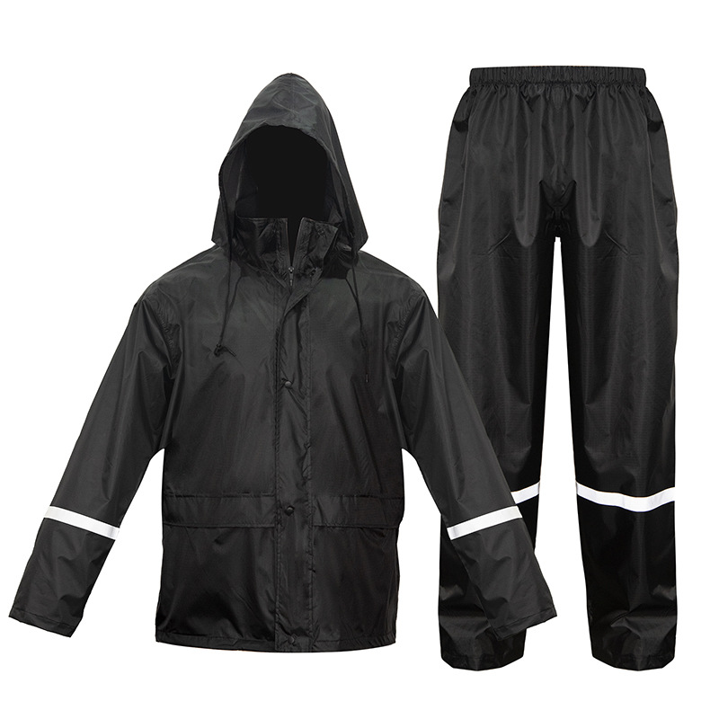 Raincoat suit wholesale hunting rainstorm outdoor riding fishing reflective split light raincoat rain pants split