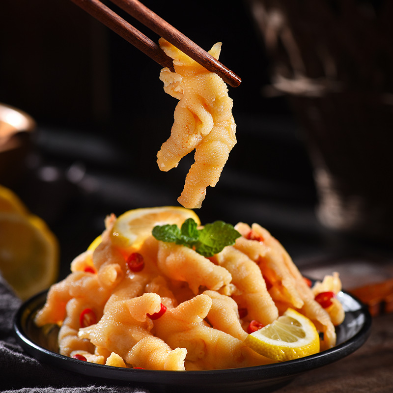 Crazy sour and spicy boneless chicken feet instant food boneless chicken feet Internet Celebrity Snack boneless chicken feet 200g factory direct supply