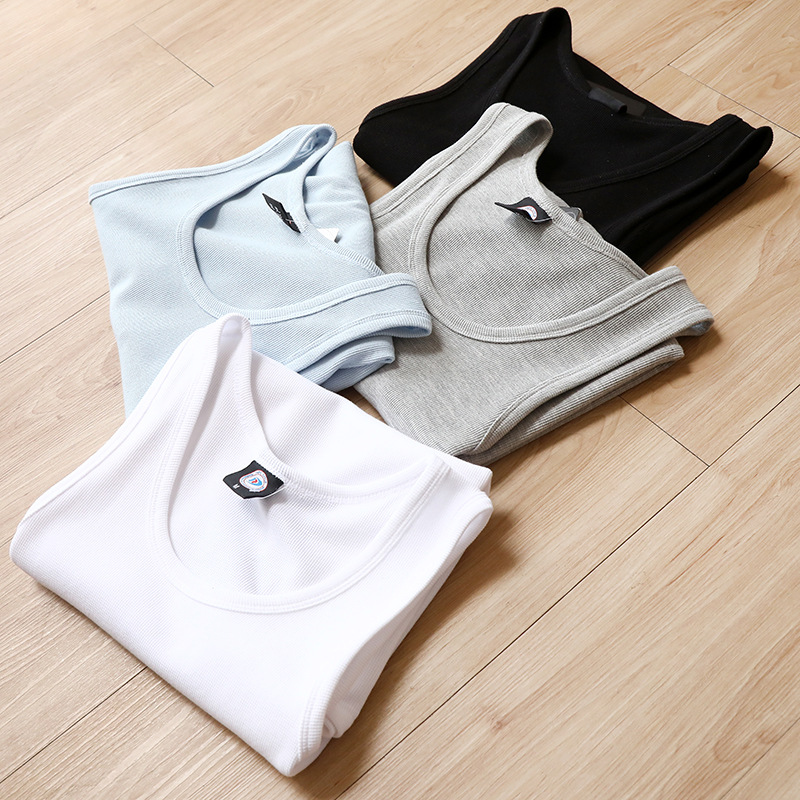 Waffle pop! Threaded cotton outer mao men's clothing factory standard tail goods commuter summer new vest sleeveless top