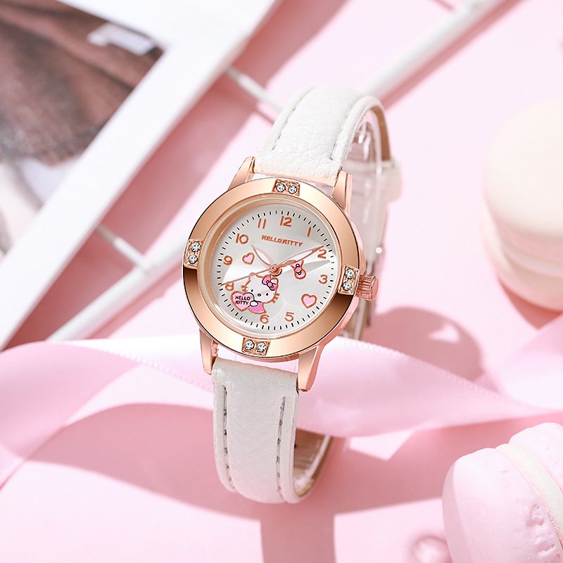 Alloy diamond belt watch female high school students Sanrio quartz watch girls wholesale niche fashion watch foreign trade