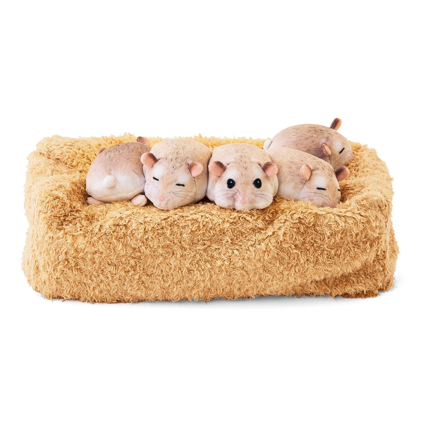 Japanese cute old man plush hamster tissue box cover soft cute five hamster dustproof drop-resistant tissue box cover