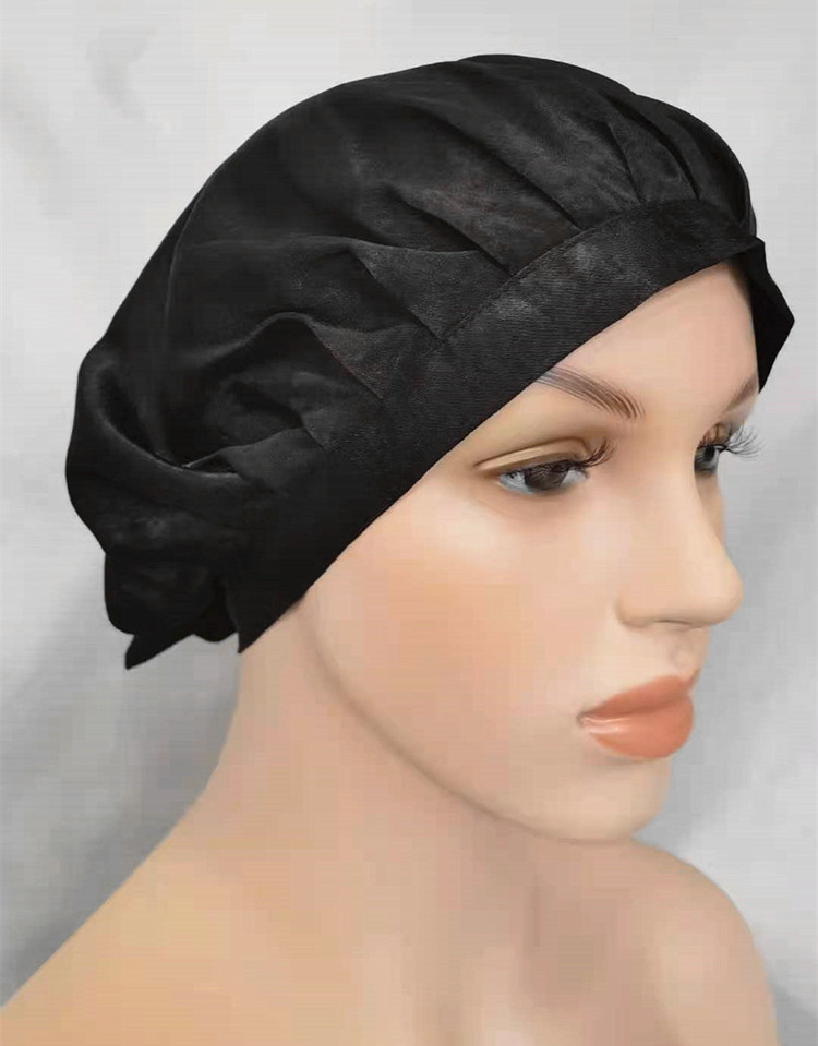 Hot selling velvet sleep cap Women's no trace pullover cap bandage bow elastic sleep cap