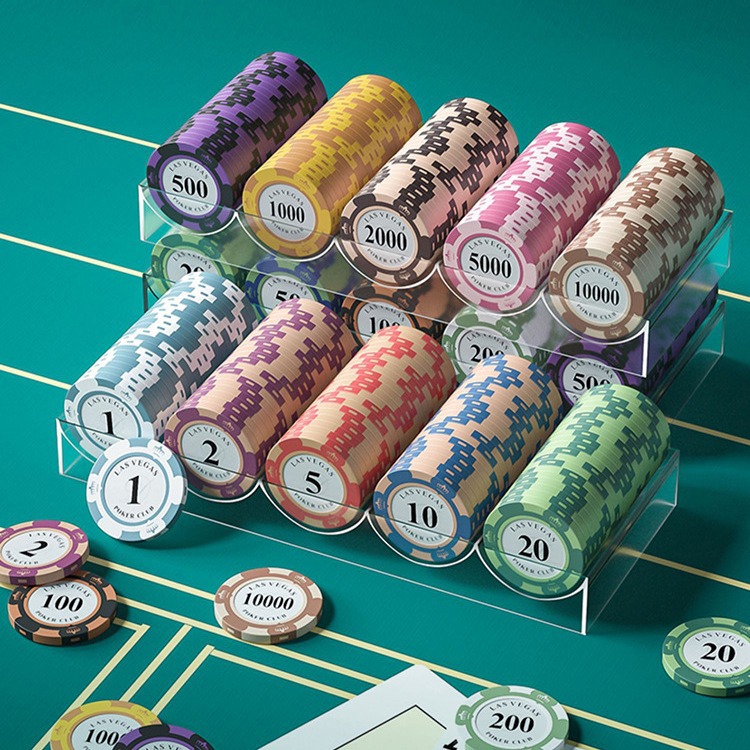 Crown clay chips mahjong Texas Poker special chips peripheral chess and card room entertainment plastic token reward