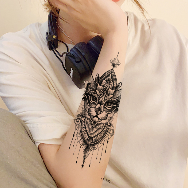 新款FF系列纹身贴花朵羽毛老鹰阿拉伯文爱心纹身贴纸厂家批发