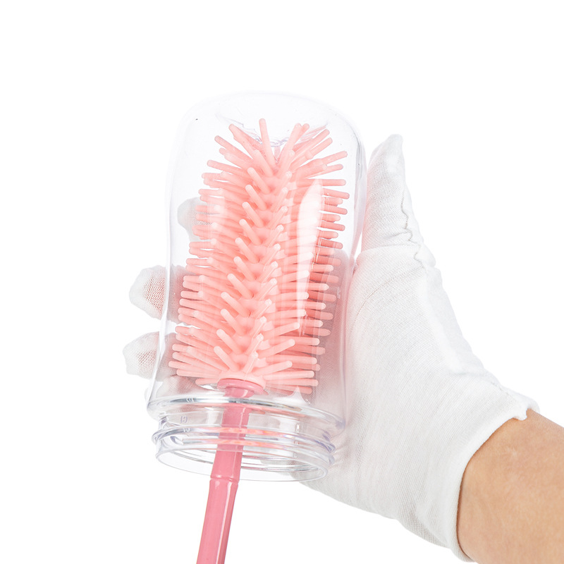 Dorado cloth New Baby silicone bottle cleaning brush 360 degree rotating bottle brush nipple brush 2-piece 6328