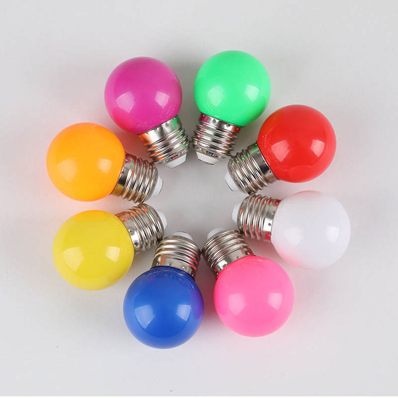 Creative color bulb household mini led bulb screw small ball bubble colorful romantic bedroom table lamp decorative lamp