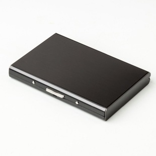 Factory Direct supply aluminum alloy carbon fiber credit card box rfid blocking large capacity wallet credit Holder