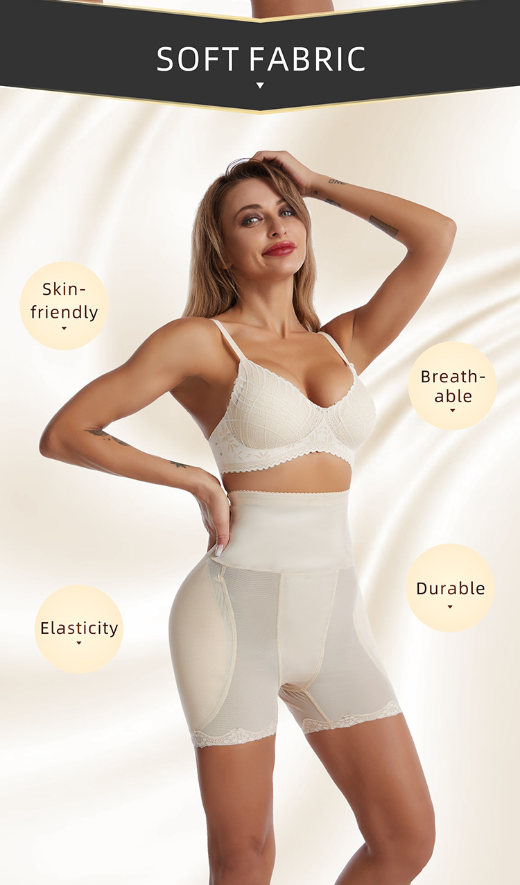 Figurformende Hose mit hoher Taille für Damen, postpartale Bauchformungshose, Arsch-Schwammpolster, volle Hüfte, Hüftlifting-Hose_voghion.com