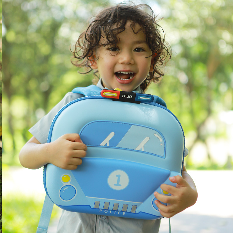 Three Ducklings Kindergarten Schoolbag Boys Baby Backpack Boys' Three-dimensional Car Lightweight Cute Cartoon Backpack