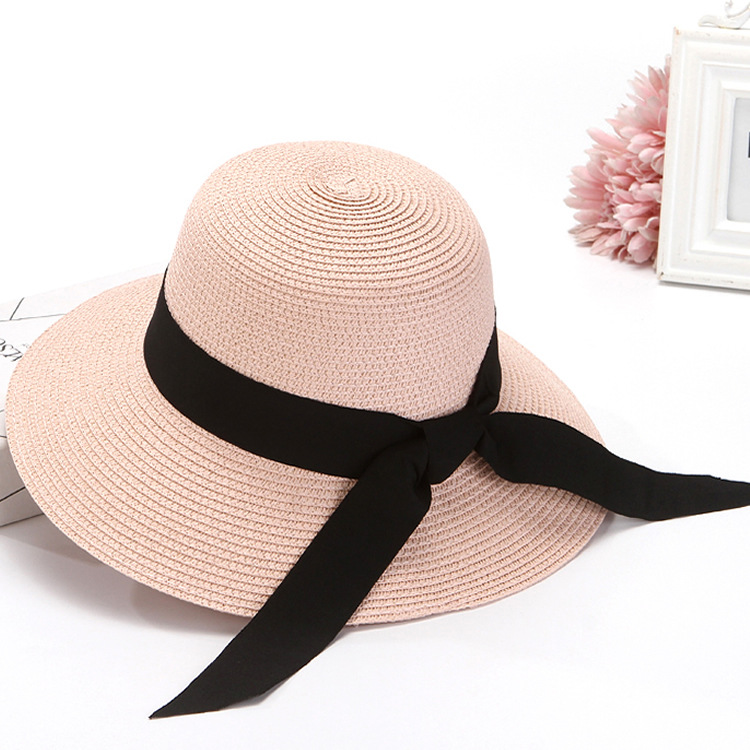 Summer New Hats Women's Korean-style Trendy Straw Hat Simple All-match Sunshade Sunscreen Fisherman Hat Foldable Beach Hat