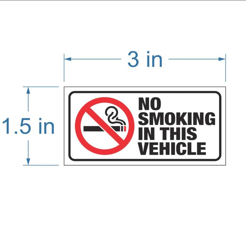 Foreign trade hot spot No smoking sticker No smoking sign waterproof No smoking label sticker