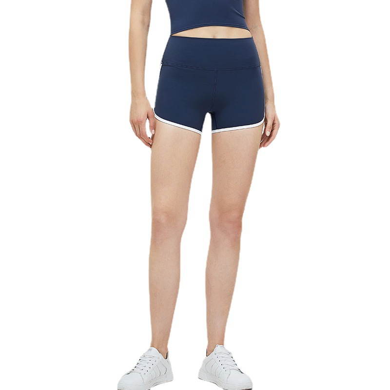 Cross-border new yoga shorts women's quick-drying breathable running sports shorts tight high waist hip lifting fitness yoga pants