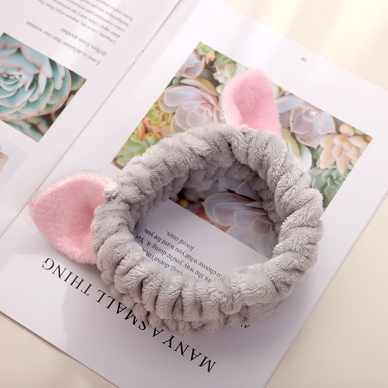 Cat Ears Hair Band Korean Cute Wash Face Wash Hair Band Apply Mask Beauty Headband Hair Band Hair Cover Women