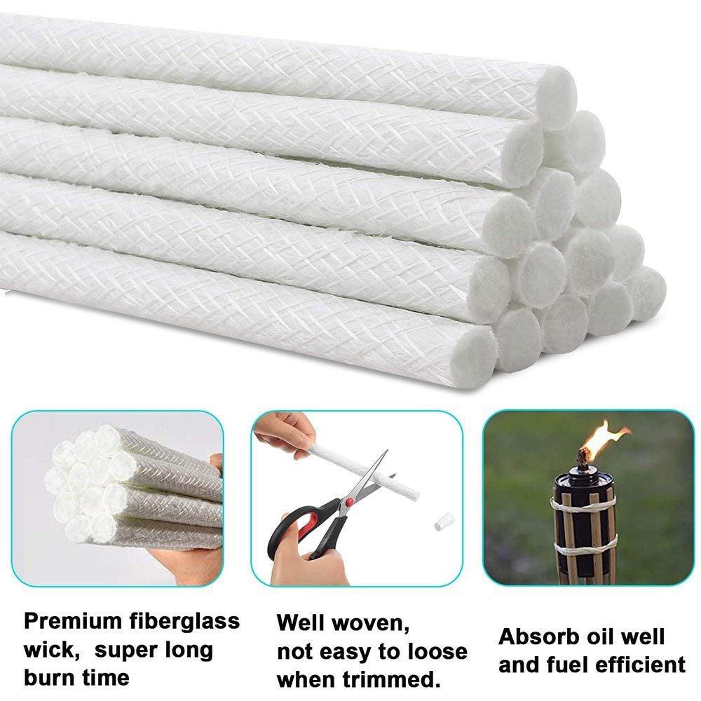 1PCs glass fiber replacement alcohol lamp wick torch kerosene lamp wick lighting 25cm12.7mm
