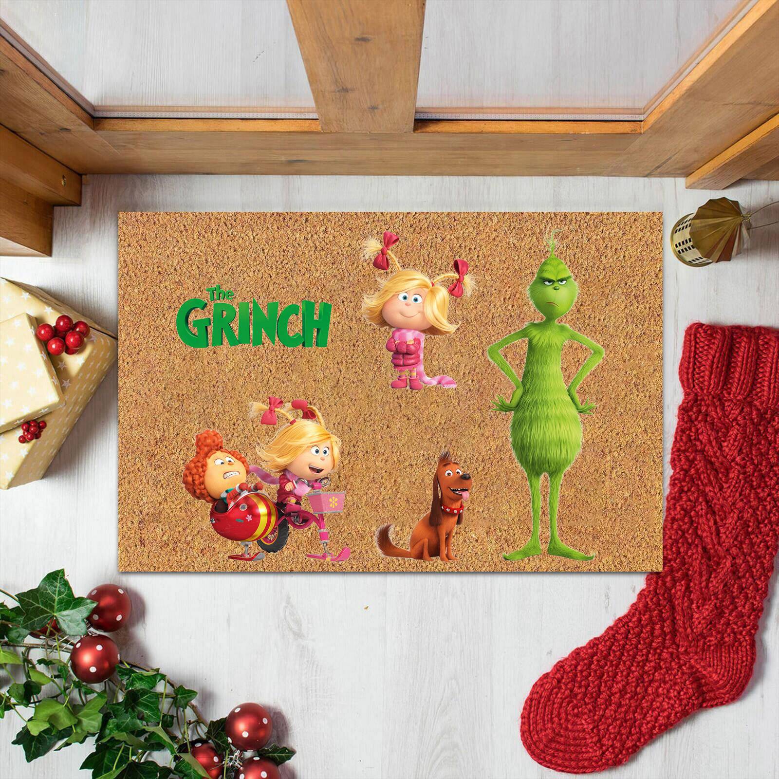 Bathroom foot mat cartoon Greenwich series Christmas entrance floor mat home entrance welcome floor mat_voghion.com