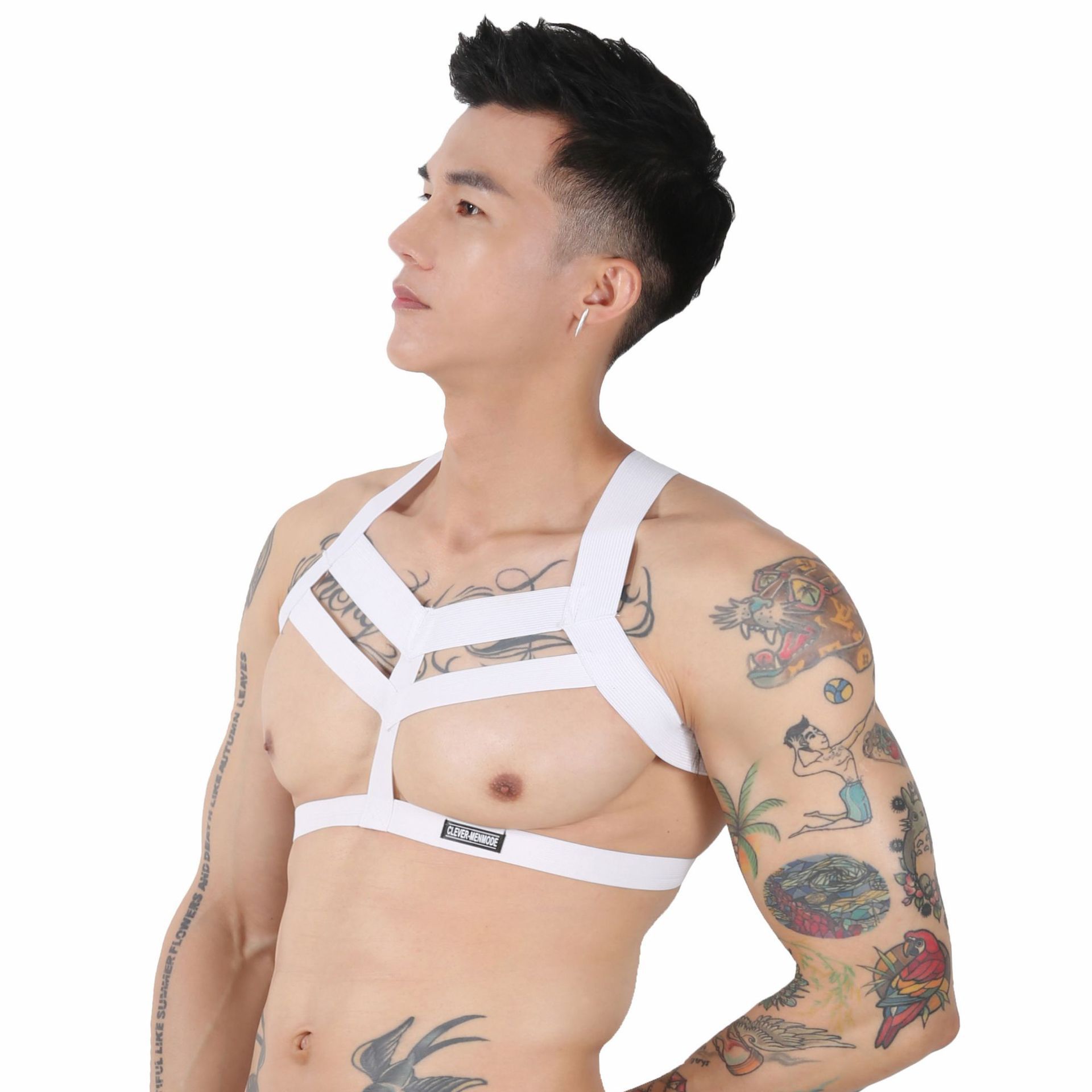 European and American fashion men's bondage belt sexy tight clothing chest strap dancing performance shoulder strap foreign trade SHOPEE 