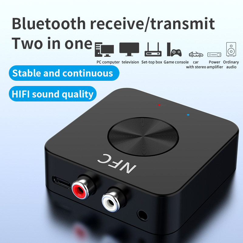 New Bluetooth 5.0 Bluetooth transmitter receiver 2-in-1 3.5MM Computer TV speaker audio amplifier suitable