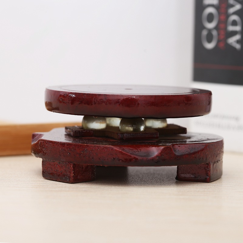 Wholesale rotatable wooden round base Wenchang tower base vase fish tank crafts ornaments a generation of hair