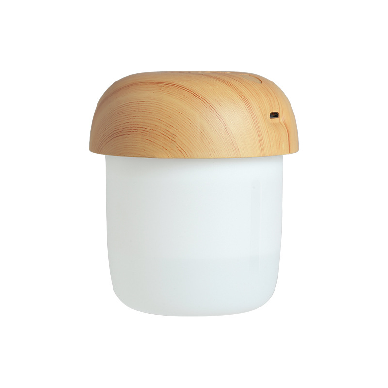 New Mushroom Wood Grain Spray Humidifier Small Hydrating Home Bedroom Desktop Car Mute Aromatherapy Machine Gift