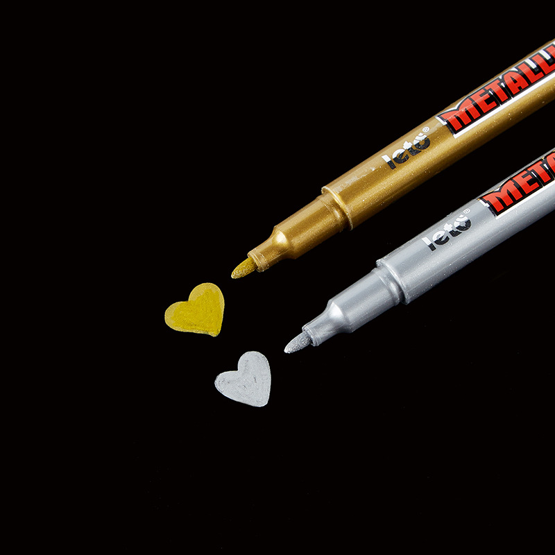 Gold and silver craft pen sign-in marker pen metal Title book paste pen greeting card calligraphy pen water-based Signature Pen wholesale