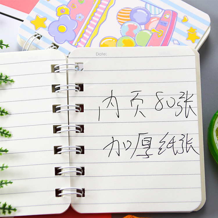 Oil painting scenery A7 coil book cute stationery student diary mini portable office notebook notebook