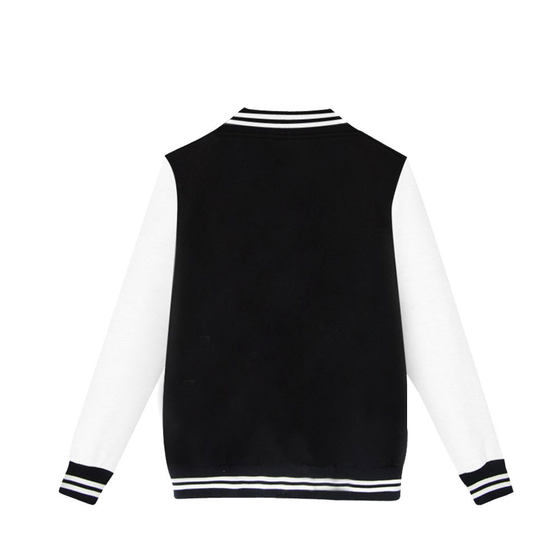 Solid Color Basic Baseball Uniform American Printed Trendy Cardigan Jacket Loose Work Clothes Korean Style Couple Jacket