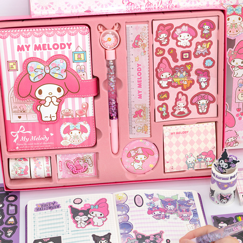 Sanrio Hand Account Book suit Kulomi Meruti Hand Account Gift Box Children's Girls Pupil Gift Toys for Women