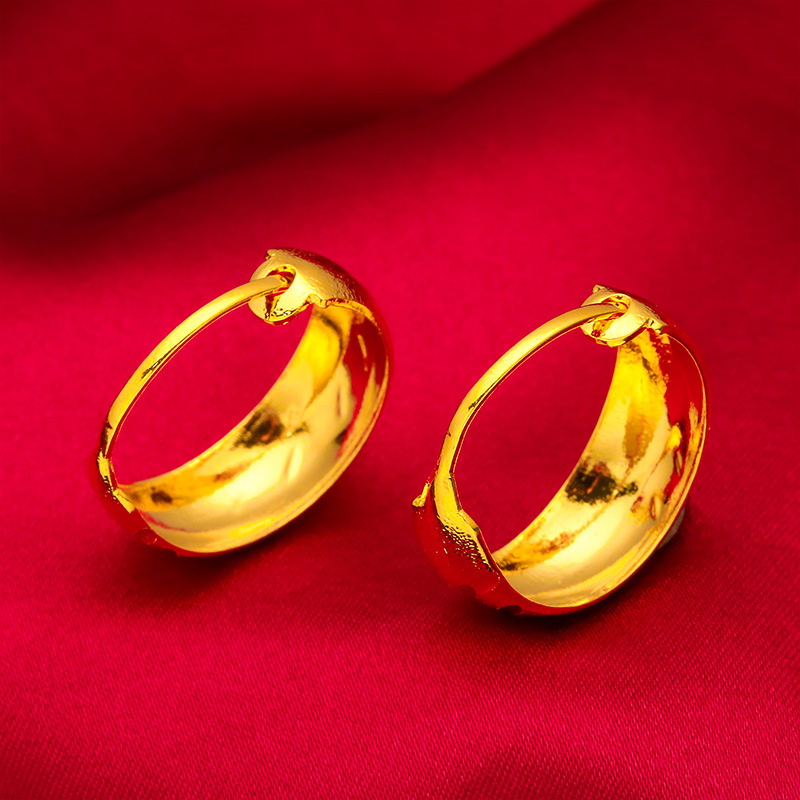 Brincos de dragão e fênix Fu estrelado brincos de aba larga brincos de ouro joias_voghion.com