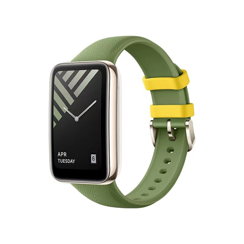 Suitable for millet 7PRO imitation leather silicone millet bracelet 7pro leather pattern strap TPU contrast color strap wholesale
