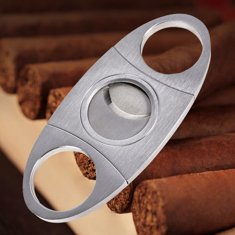 Stainless steel double-edged Cigar scissors modern simple Cigar scissors cigar cigarette cutter cigarette scissors