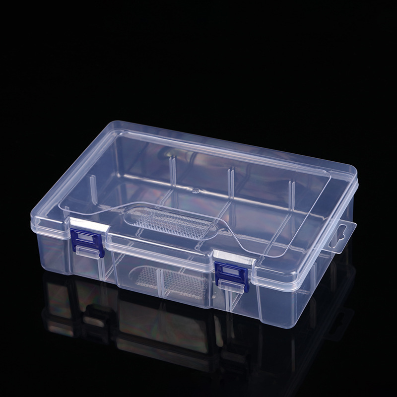 Transparent Rectangular Plastic Empty Box Storage Box Sample Box Zero Component Packaging Box PP Tool Box Empty Box